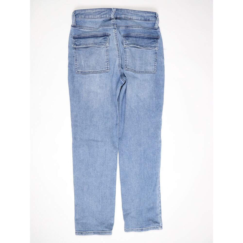 Utility Workwear KUT from the Kloth Reese Cargo Straight Ankle Medium Wash Jeans - Picture 6 of 15